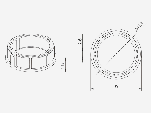 A2324+45 Alum Trans drive+clip