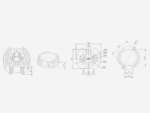 Uniglide 38mm Crown and Drive